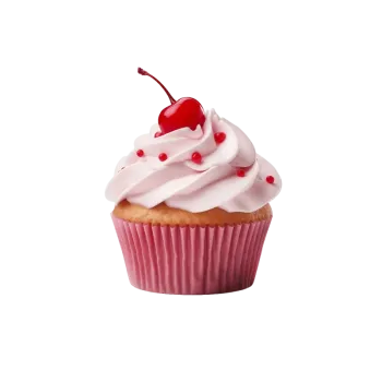  Кекс з вишнею зверху